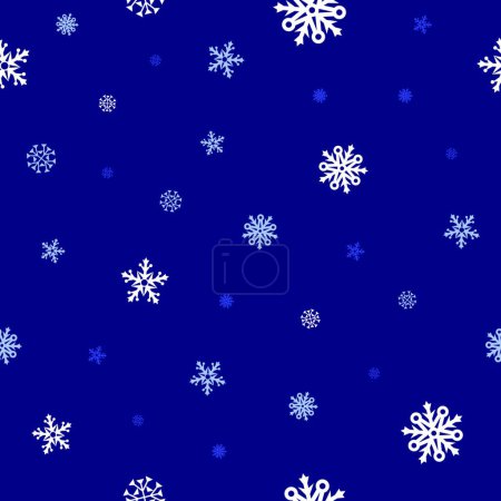Téléchargez les illustrations : Illustration vectorielle de motif bleu neige - en licence libre de droit
