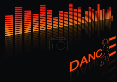 Illustration for Equalizer, dance background  vector illustration - Royalty Free Image