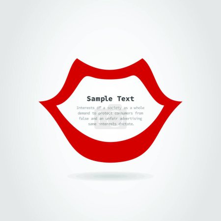 Illustration for Lips, colorful vector illustration - Royalty Free Image