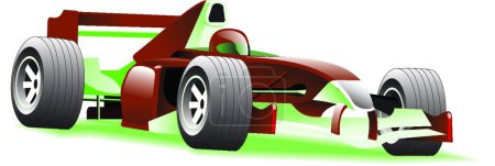 Téléchargez les illustrations : Formule voiture de course illustration vectorielle moderne - en licence libre de droit