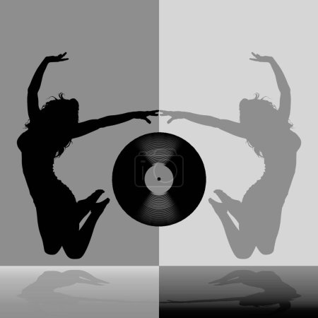Illustration for Dance Party Wallpaper modern vector illustration - Royalty Free Image