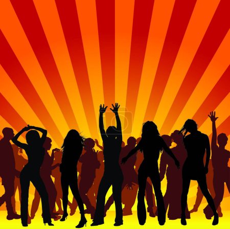 Illustration for Party Time modern vector illustration - Royalty Free Image