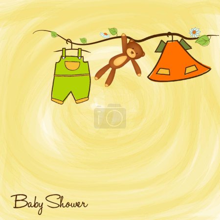 Illustration for Baby shower card design - Royalty Free Image