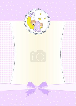 Illustration for Welcome new baby girl vector illustration - Royalty Free Image