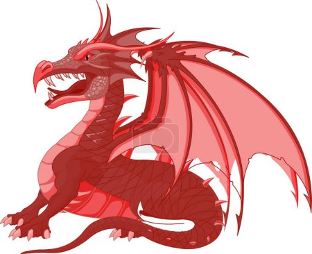 Illustration for Dragon modern vector illustration - Royalty Free Image