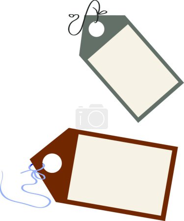Illustration for Blank price tags vector illustration - Royalty Free Image