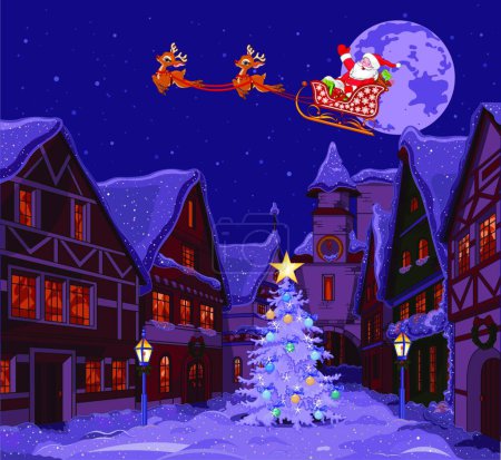 Téléchargez les illustrations : Illustration du traîneau du Père Noël - en licence libre de droit