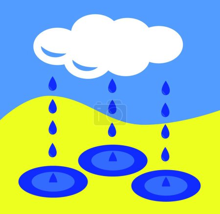 Illustration for Illustration of the rain - Royalty Free Image