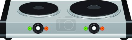 Illustration for Illustration of the Electric portable stove - Royalty Free Image