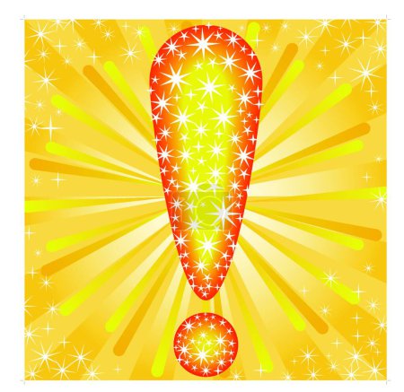 Illustration for Exclamation sign icon, web simple illustration - Royalty Free Image