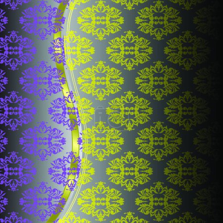 Illustration for Illustration of the yellow violet pattern - Royalty Free Image