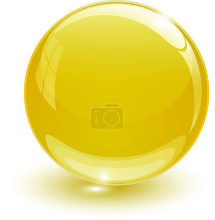 Illustration for Amber glassy ball, graphic vector illustration - Royalty Free Image