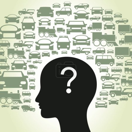 Illustration for Illustration of the Car a background - Royalty Free Image