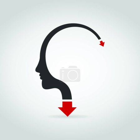 Illustration for Illustration of the Head arrow - Royalty Free Image