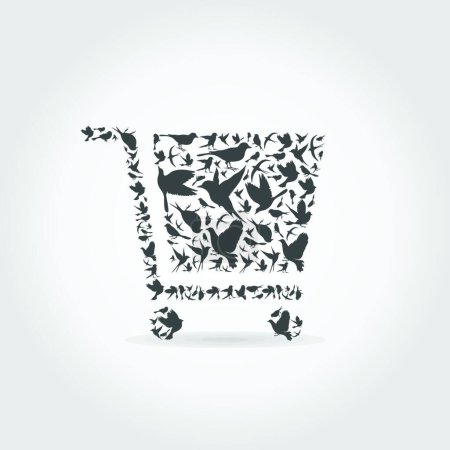 Illustration for Illustration of the sale a bird - Royalty Free Image