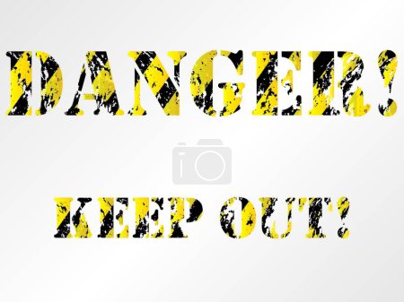 Illustration for Illustration of the Grunge danger background - Royalty Free Image