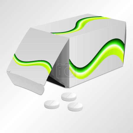 Ilustración de Ilustración de la píldora con pillbox - Imagen libre de derechos