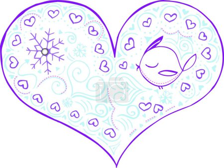 Téléchargez les illustrations : "Cœur romantique "" illustration vectorielle graphique - en licence libre de droit