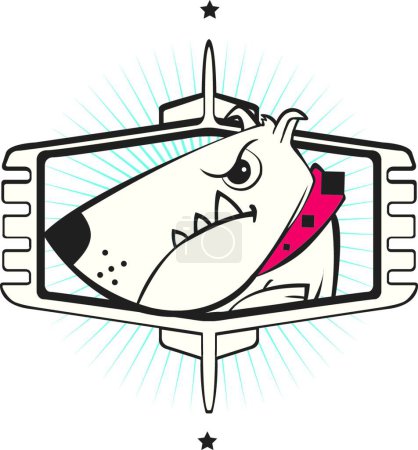 Ilustración de Dibujos animados bulldog vector ilustración - Imagen libre de derechos