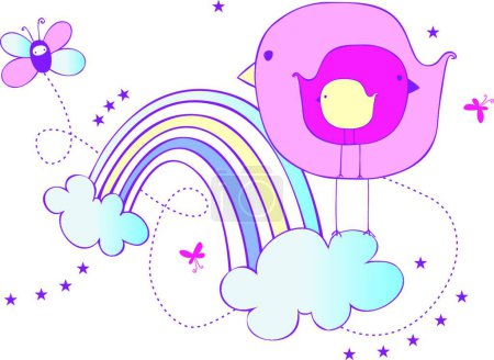 Illustration for "love rainbow"" graphic vector illustration - Royalty Free Image