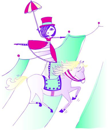 Illustration for "circus perfomer"" graphic vector illustration - Royalty Free Image