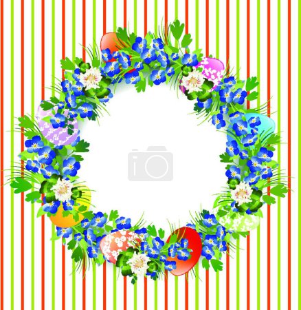 Illustration for "Easter Wreath"" graphic vector illustration - Royalty Free Image