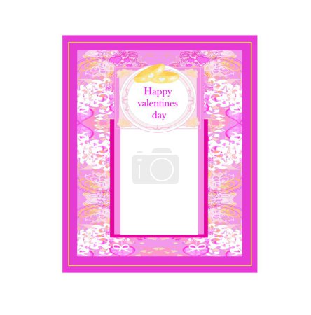 Illustration for "vintage wedding card with rings "" graphic vector illustration - Royalty Free Image
