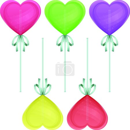 Illustration for Candy Hearts, vector illustration - Royalty Free Image