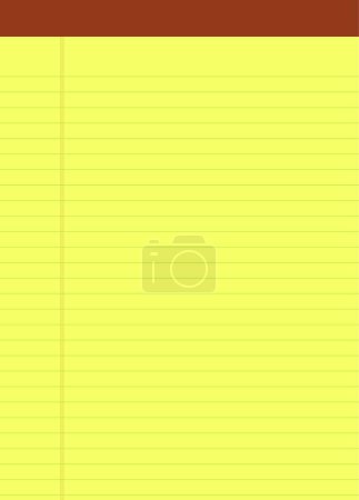 Ilustración de Bloc de notas amarillo, ilustración vectorial gráfica - Imagen libre de derechos