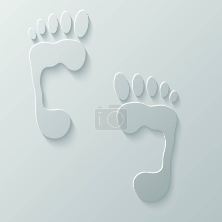 Illustration for " footprint"" graphic vector illustration - Royalty Free Image