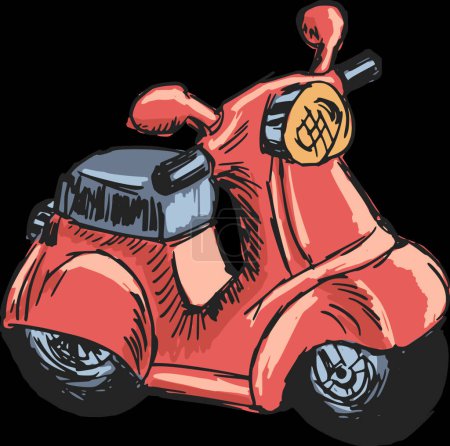 Illustration for "toy scooter"" graphic vector illustration - Royalty Free Image