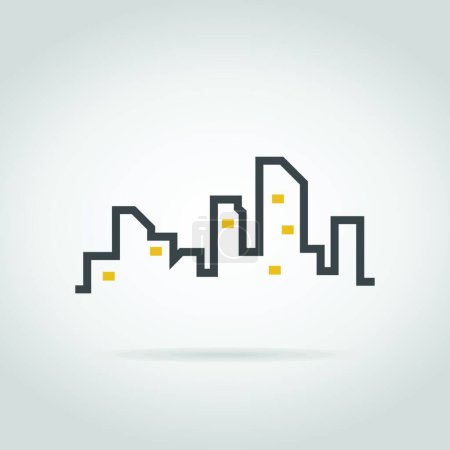 Illustration for "Abstract city"" graphic vector illustration - Royalty Free Image
