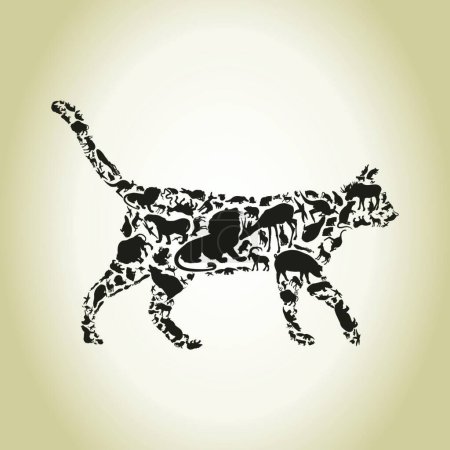Téléchargez les illustrations : Chat icône animale, illustration vectorielle - en licence libre de droit