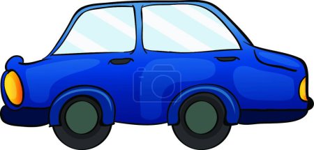 Illustration for "Isolated toy car on white"" graphic vector illustration - Royalty Free Image