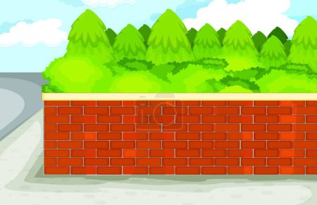 Ilustración de "pared de ladrillo "" vector gráfico ilustración - Imagen libre de derechos