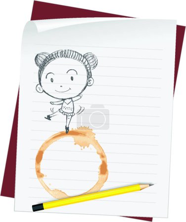 Illustration for "Drawing on paper"" graphic vector illustration - Royalty Free Image