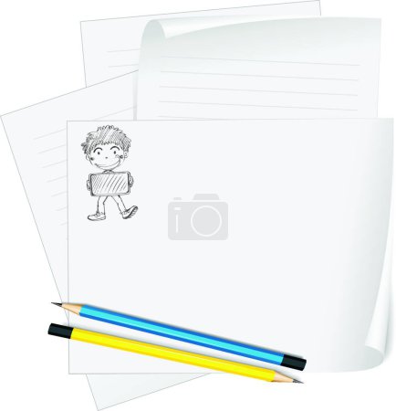 Illustration for White papers  vector illustration - Royalty Free Image