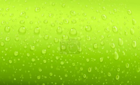 Illustration for Illustration of green liquid waterdrops - Royalty Free Image