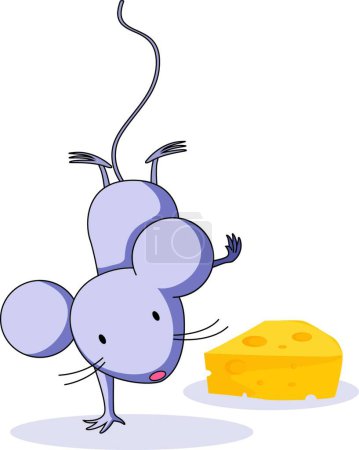 Illustration for "Mouse handstand" vector illustration - Royalty Free Image