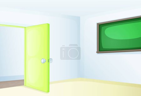 Illustration for Empty classroom vector illustration - Royalty Free Image