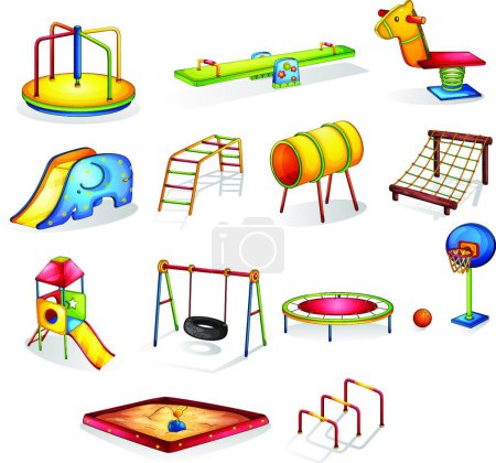 Illustration for Play equipment, graphic vector illustration - Royalty Free Image