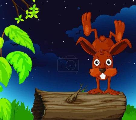 Illustration for Cute rabbit, graphic vector illustration - Royalty Free Image