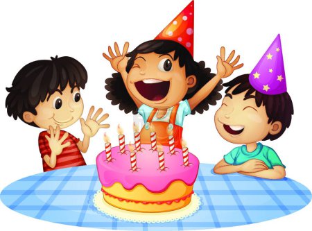 Illustration for Party time modern vector illustration - Royalty Free Image