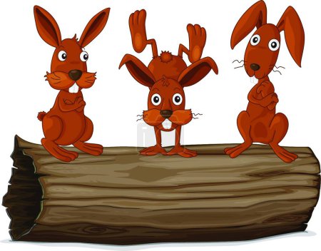 Illustration for Rabbit series, graphic vector illustration - Royalty Free Image