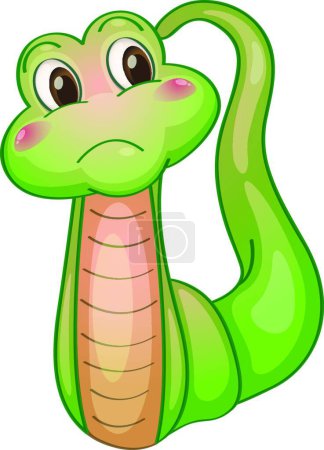 Ilustración de Serpiente carácter vector ilustración - Imagen libre de derechos