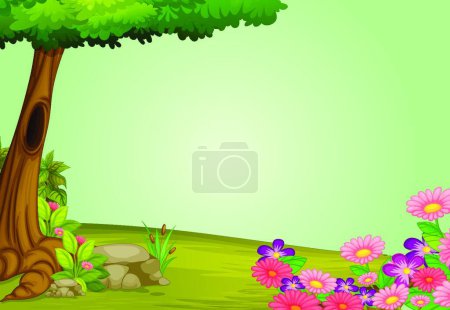 Illustration for Illustration of the nature scene - Royalty Free Image