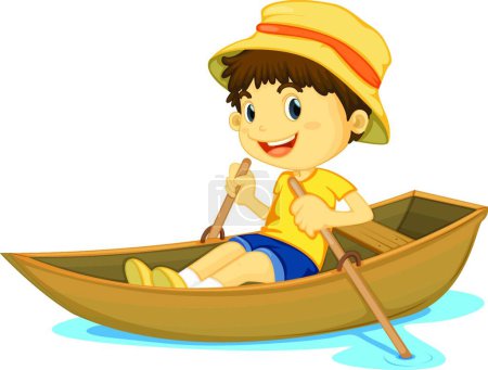 Illustration for Illustration of the Rowing boy - Royalty Free Image