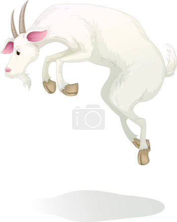 Téléchargez les illustrations : Illustration vectorielle de caractère de chèvre - en licence libre de droit