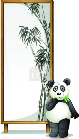 Téléchargez les illustrations : Panda, illustration vectorielle élégante - en licence libre de droit
