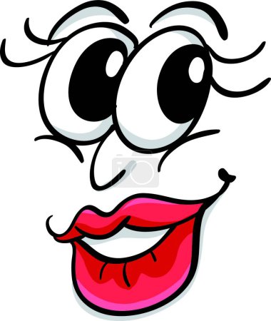 Illustration for Comical face, colorful vector illustration - Royalty Free Image